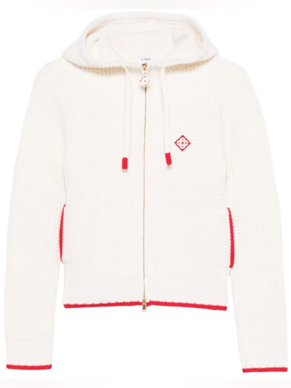 Casablanca merino wool waffle logo hoodie 2025 ski collection NWT